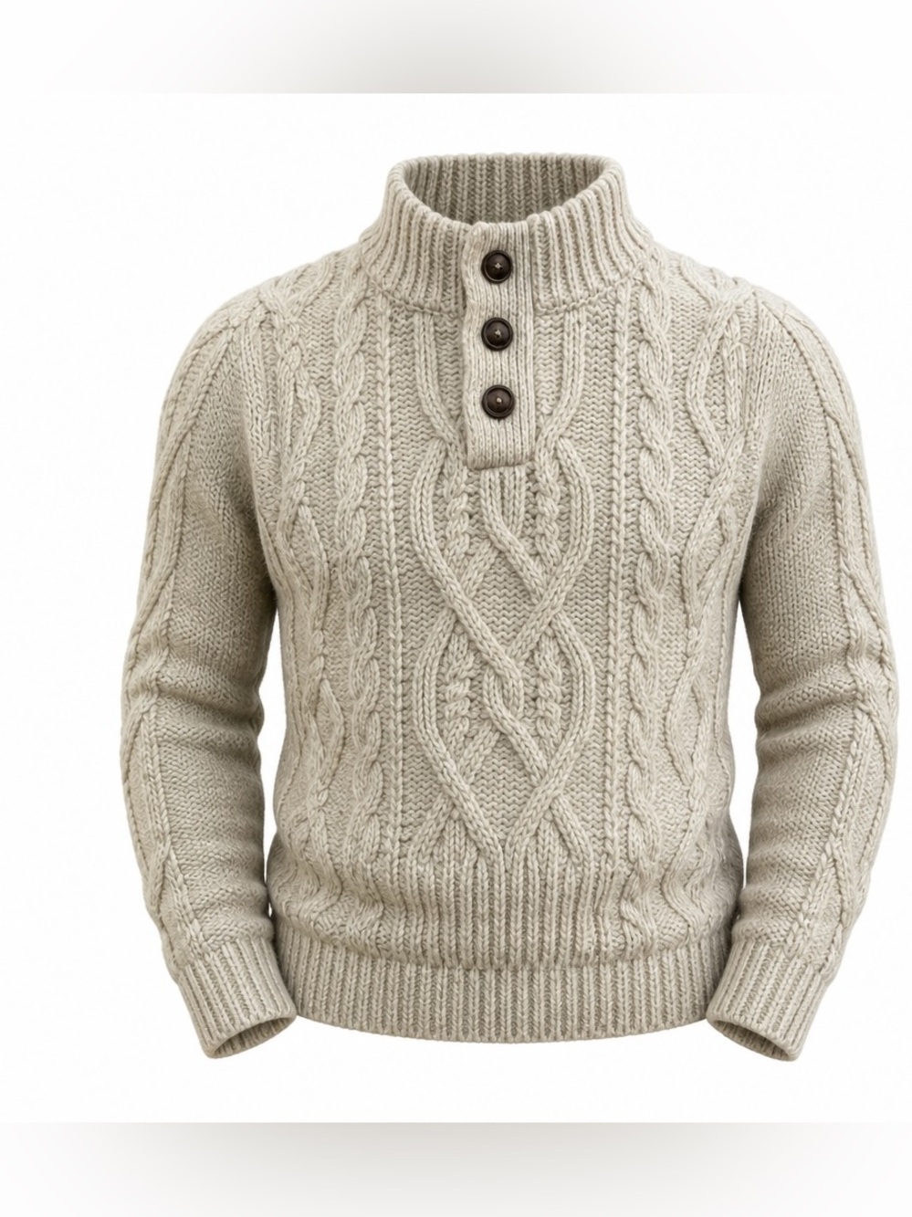 GAP - Cozy Heavy weight Cable Knit Sweater - Cream